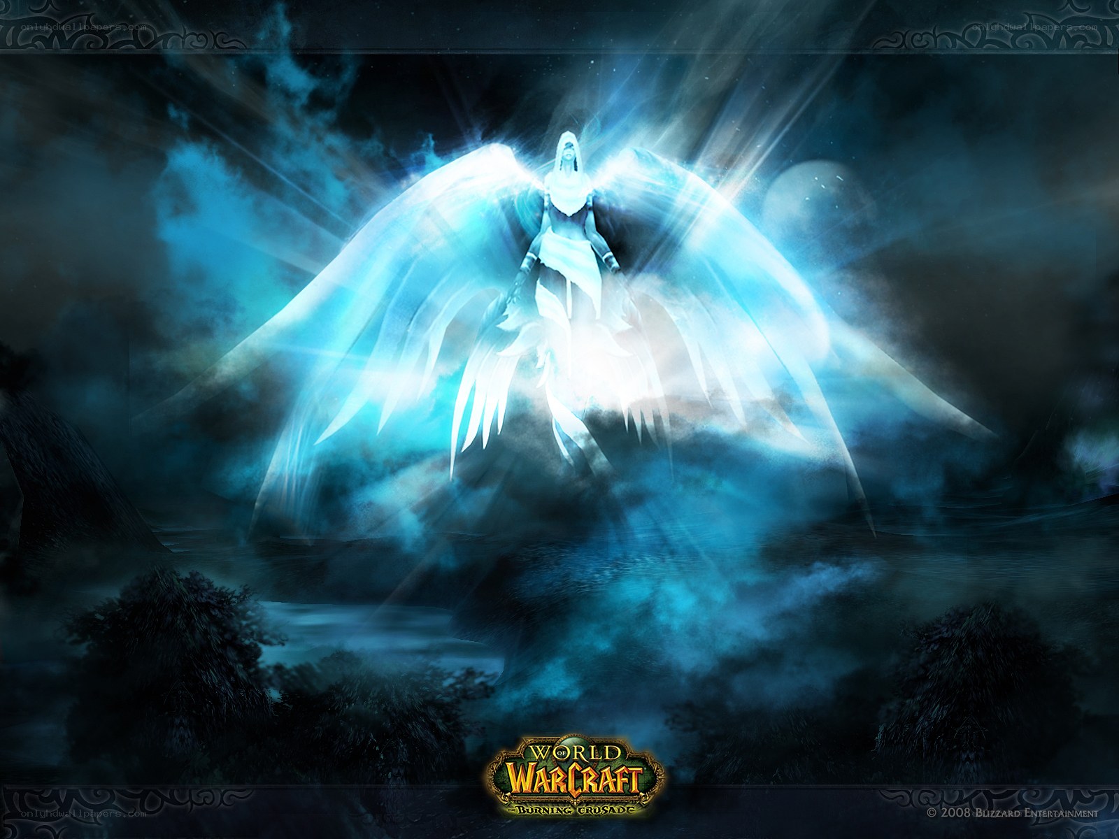 angelic figure in glowing light