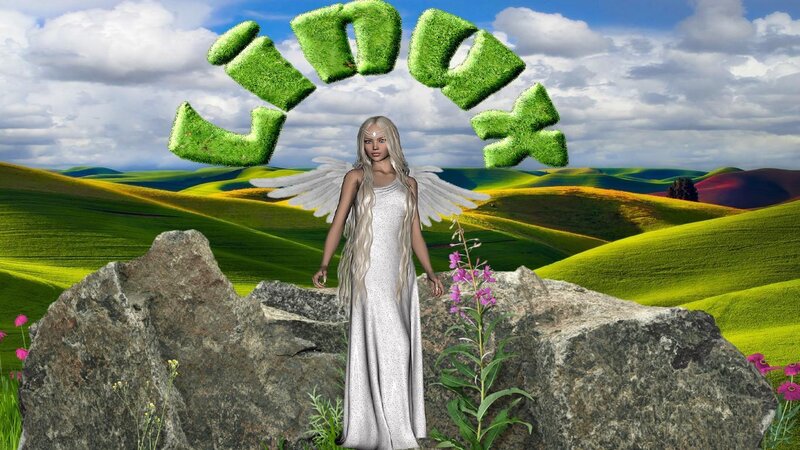 Angelic Figure in Landscape