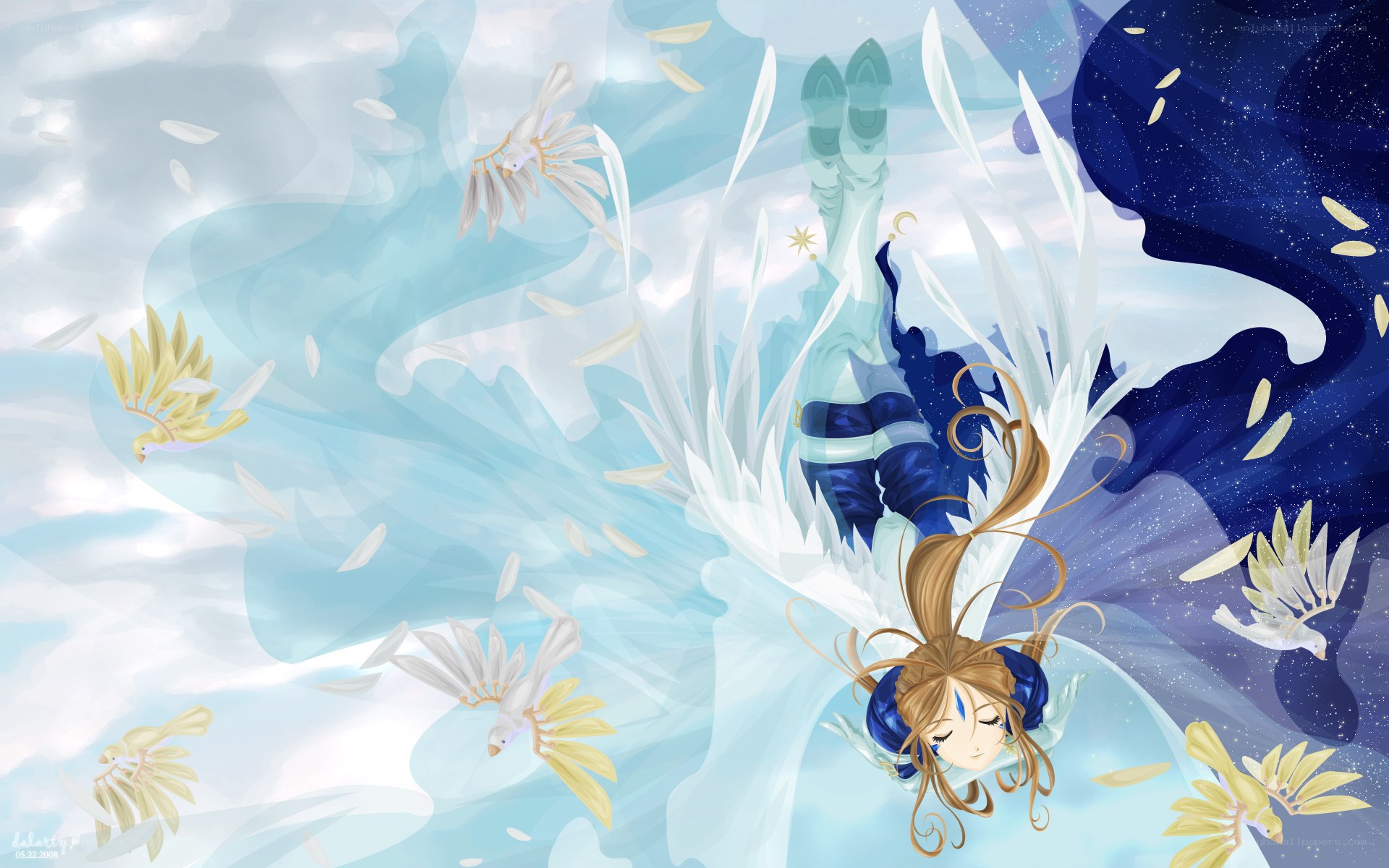 angelic figure in sky