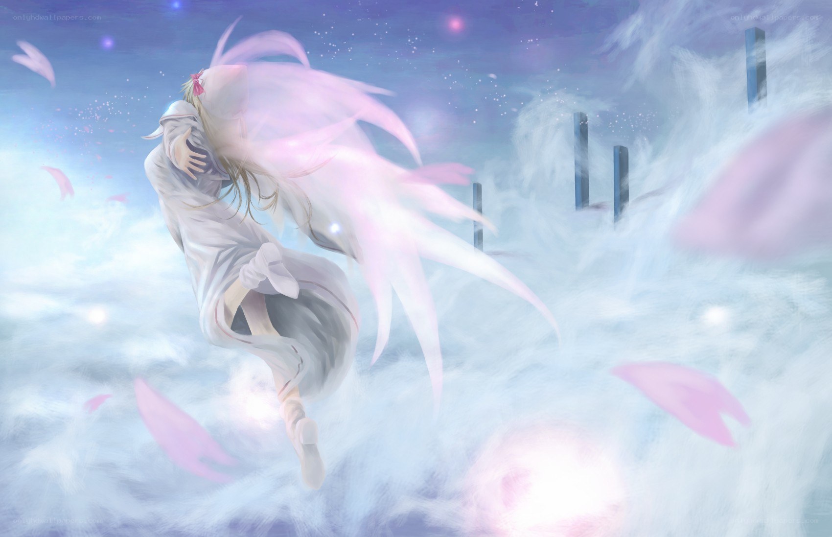 angelic figure in sky