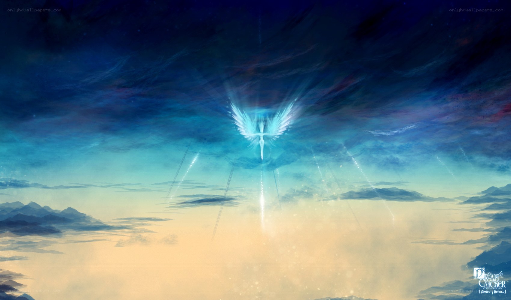 angelic figure in sky