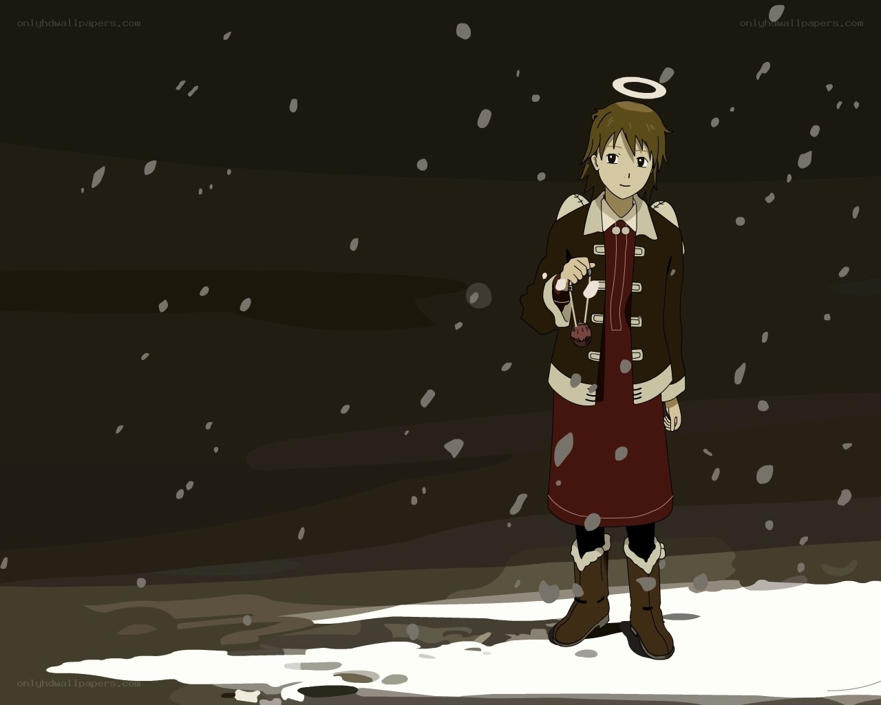 angelic figure in snow
