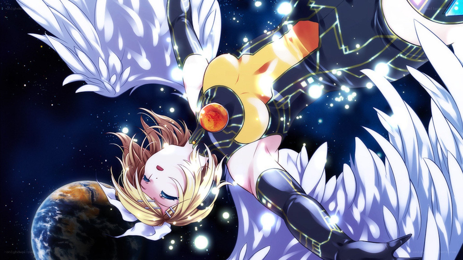 angelic figure in space