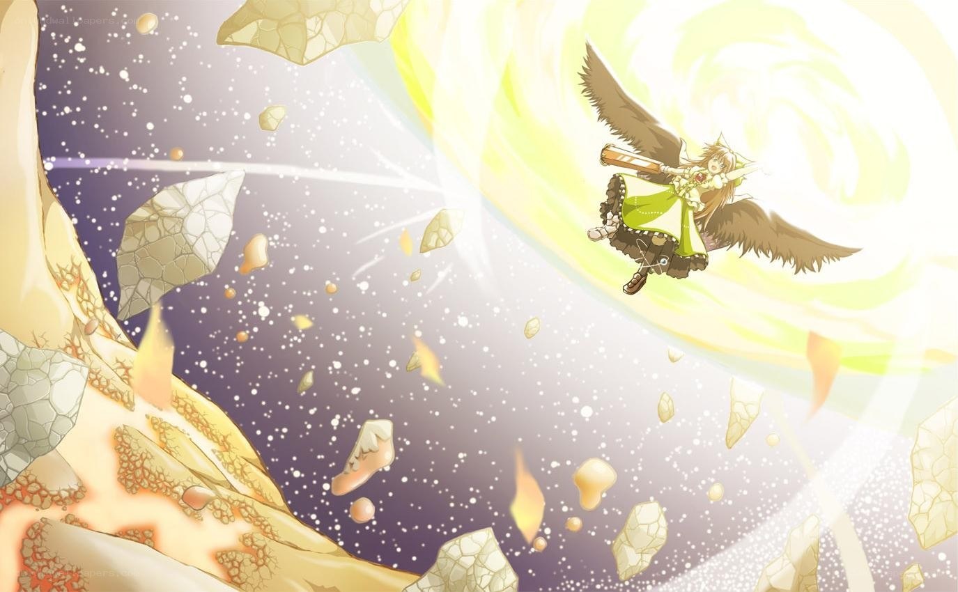 angelic figure in space battle