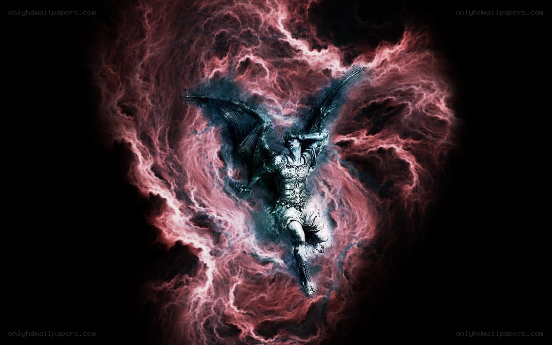 angelic figure in storm