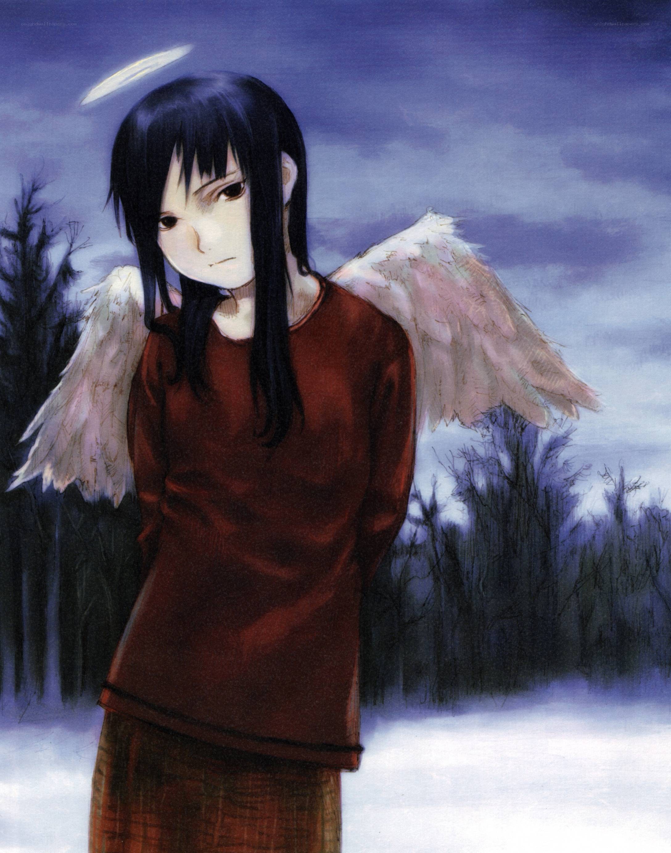 angelic figure in winter