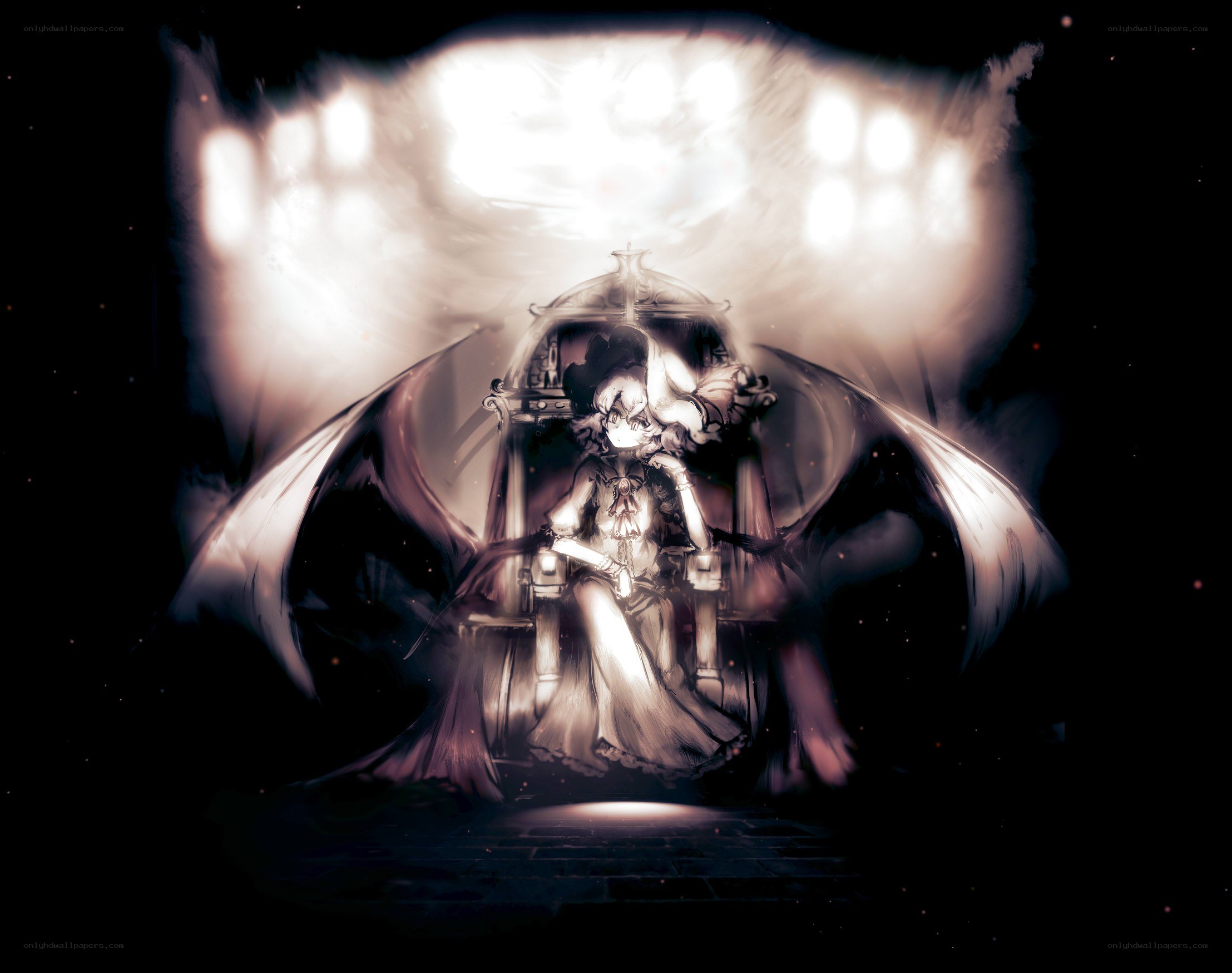 angelic figure on a throne