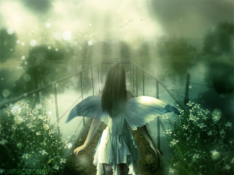Angelic Figure on Bridge
