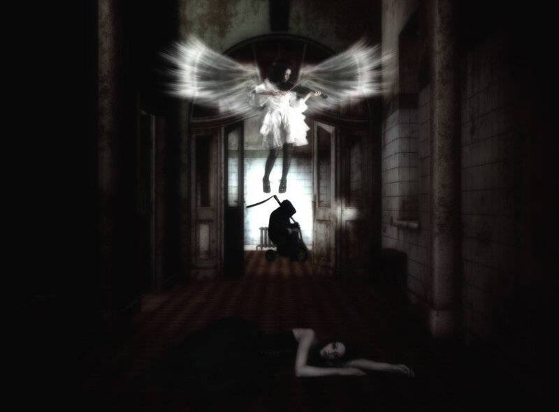 Angelic Figure Playing Violin