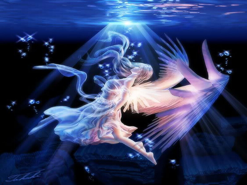 Angelic Figure Underwater
