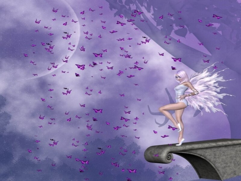 Angelic Figure with Butterflies
