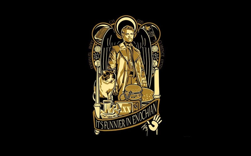 Angelic Figure with Cat