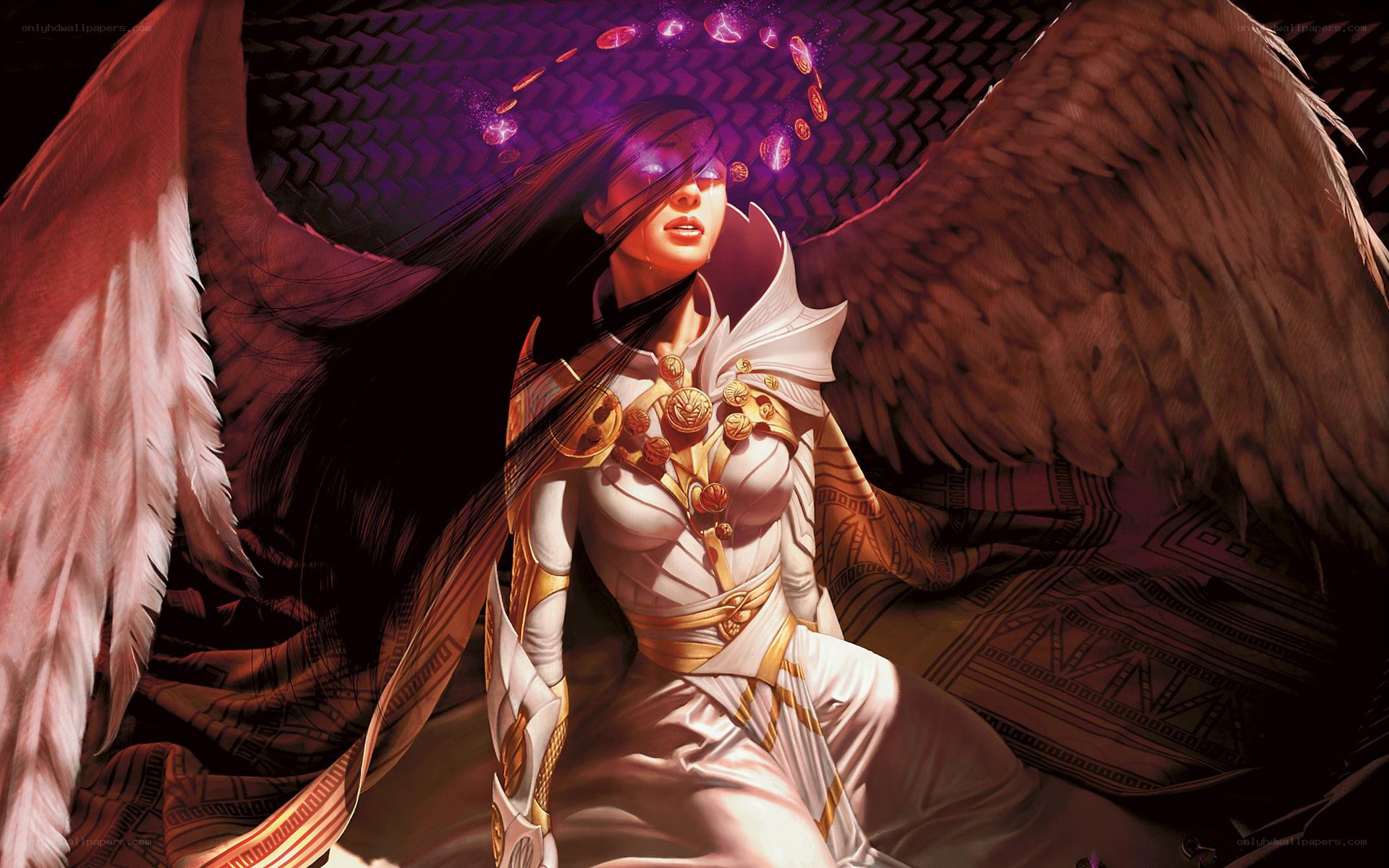 angelic figure with glowing aura