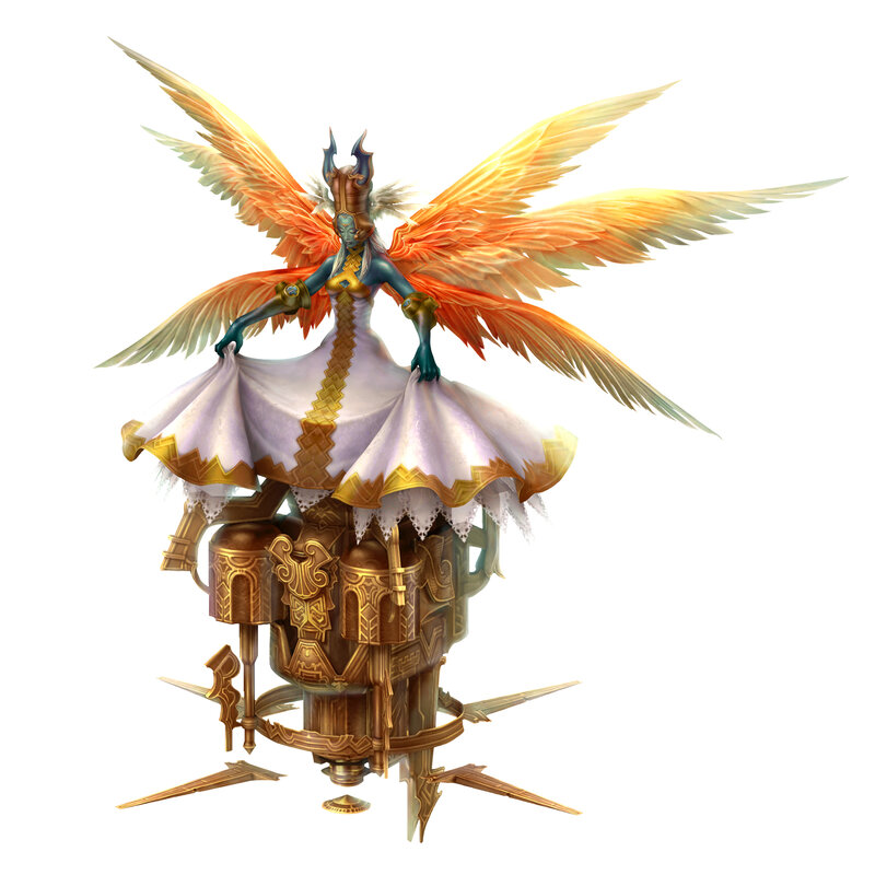 angelic figure with golden wings