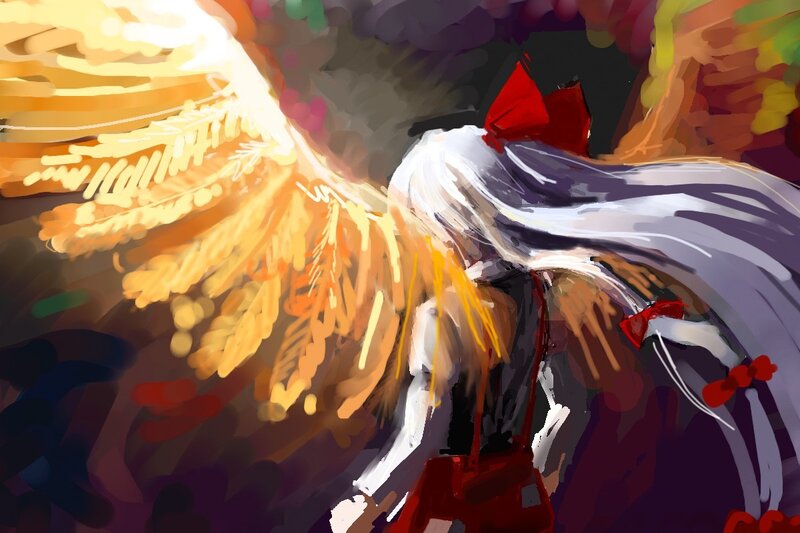 angelic figure with golden wings