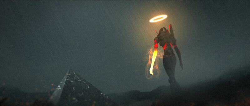 Angelic Figure with Halo