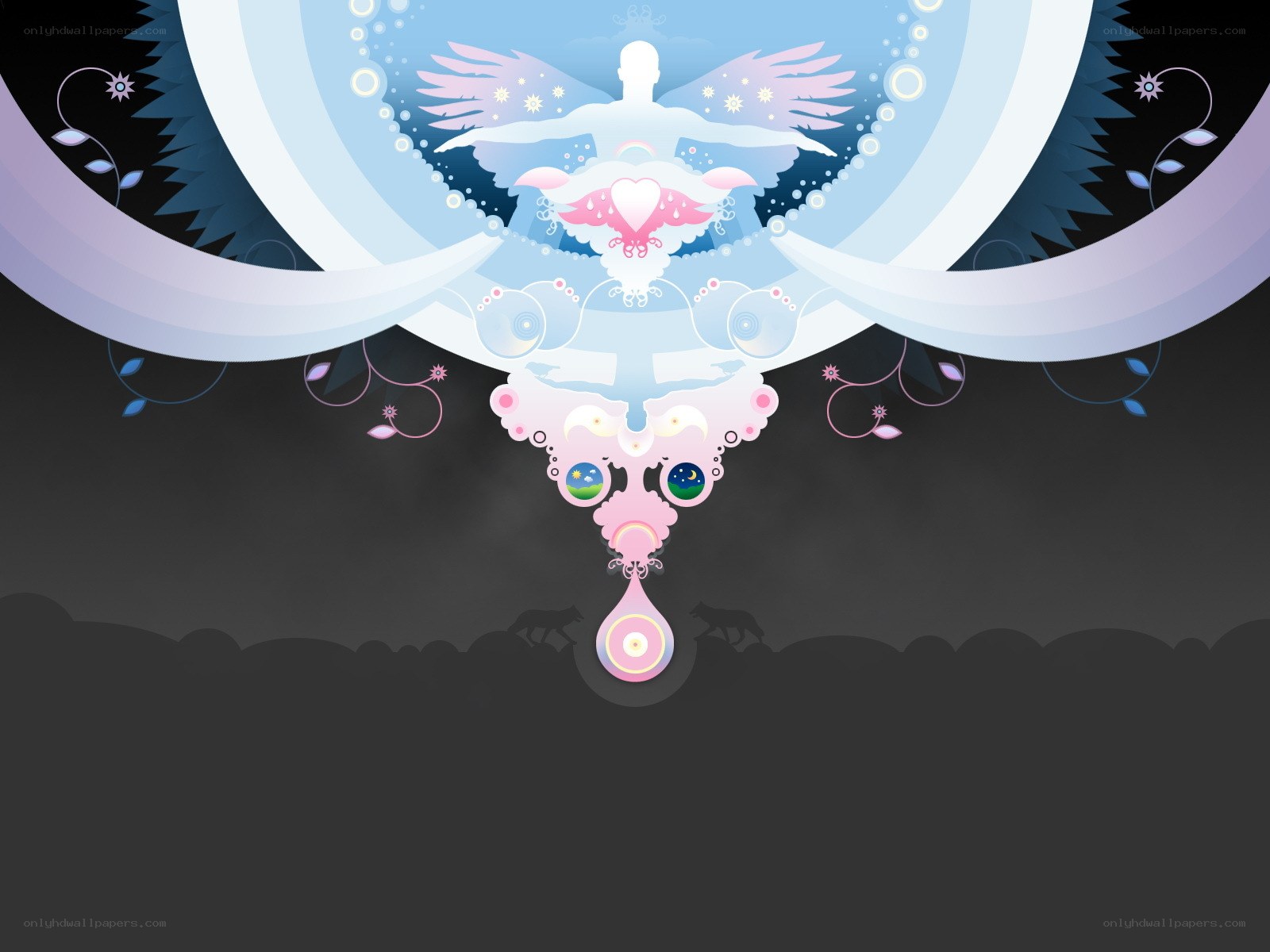 angelic figure with heart