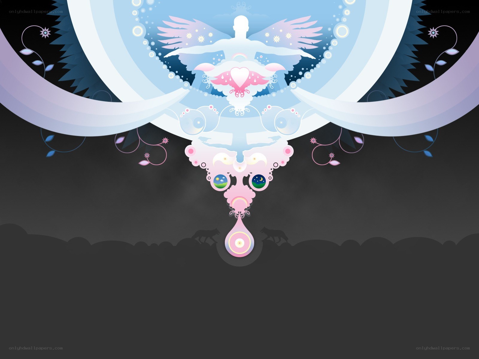 angelic figure with heart