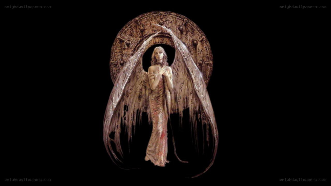 angelic figure with large wings