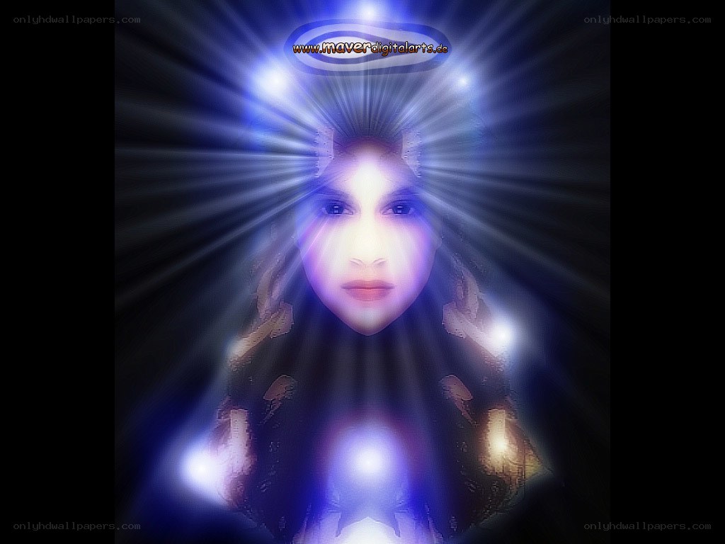 angelic figure with radiant light