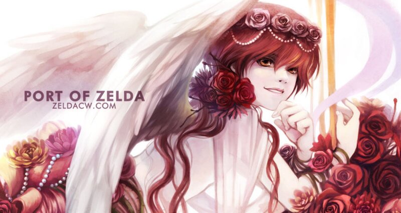 Angelic Figure with Roses — White, Serene