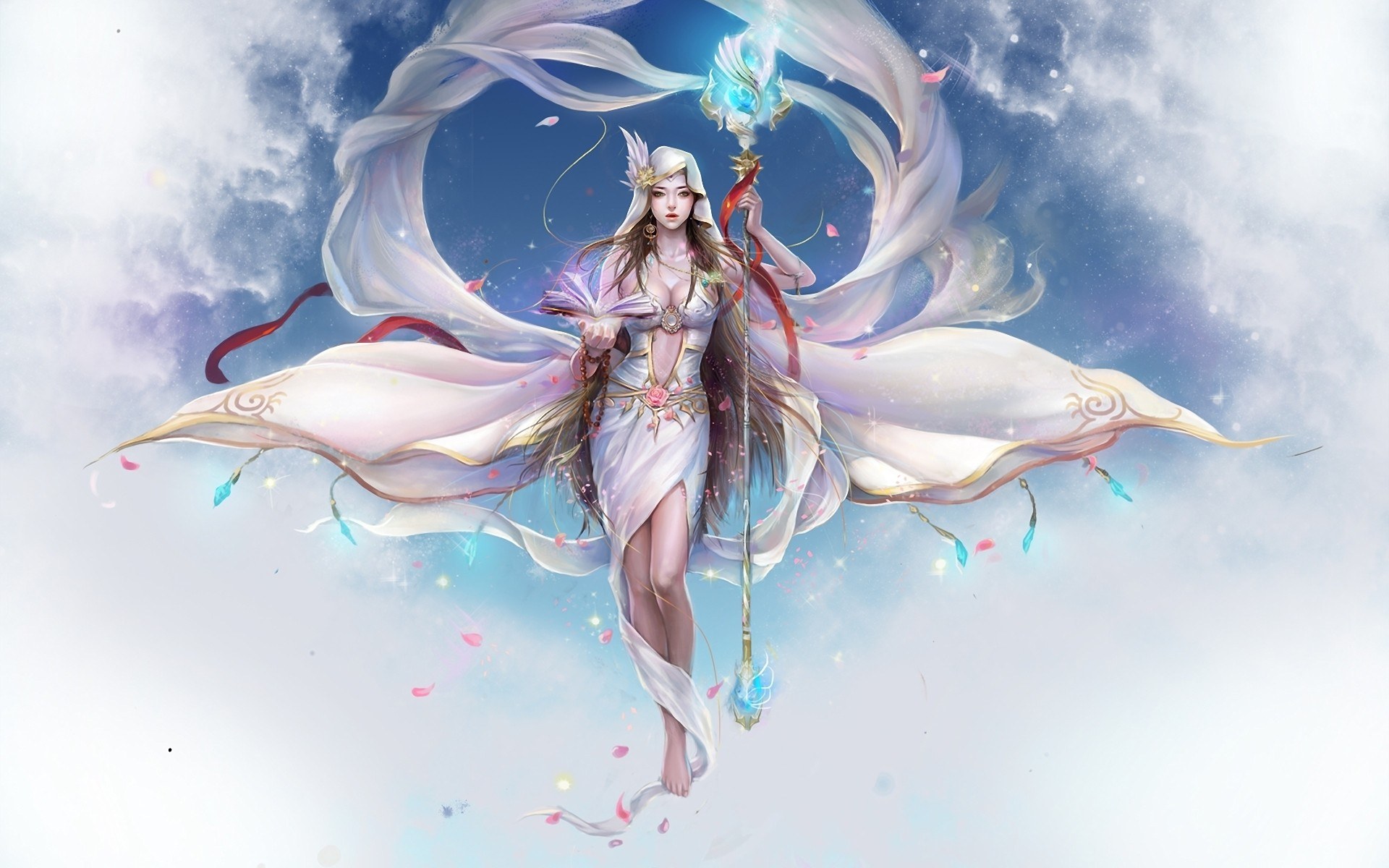 angelic figure with staff