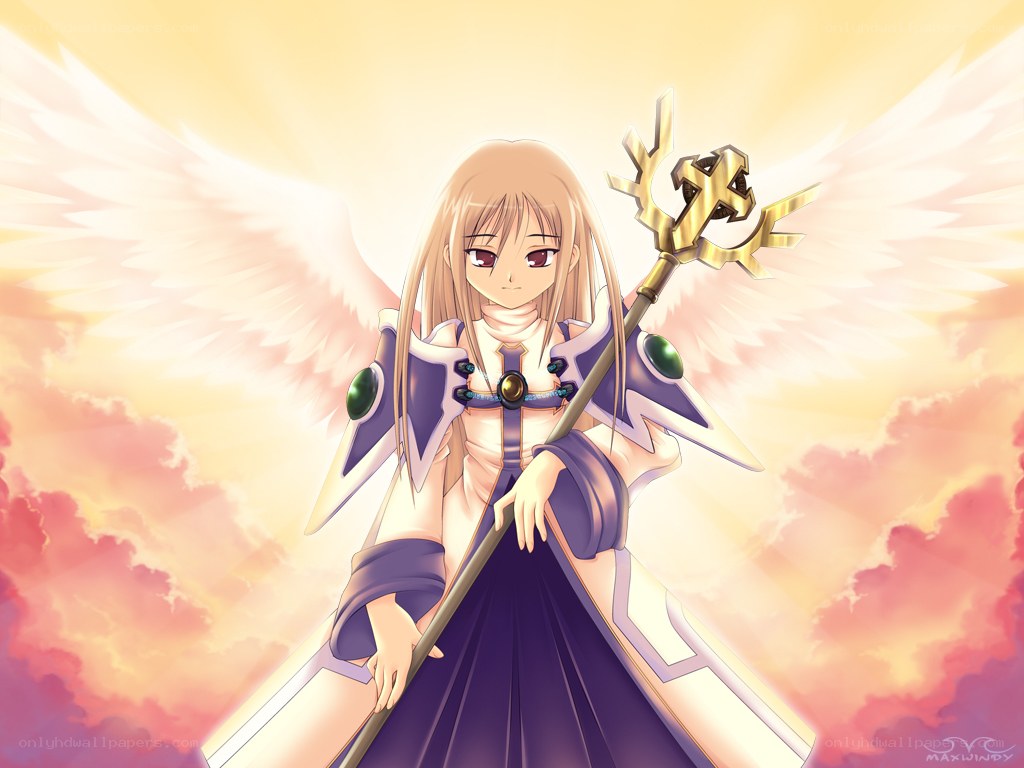 angelic figure with staff