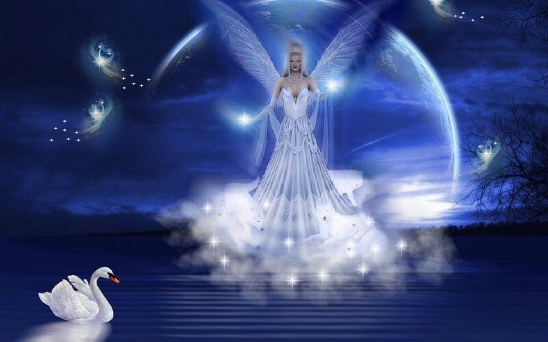 Angelic Figure with Swan