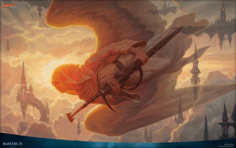 Angelic Figure with Sword — Orange