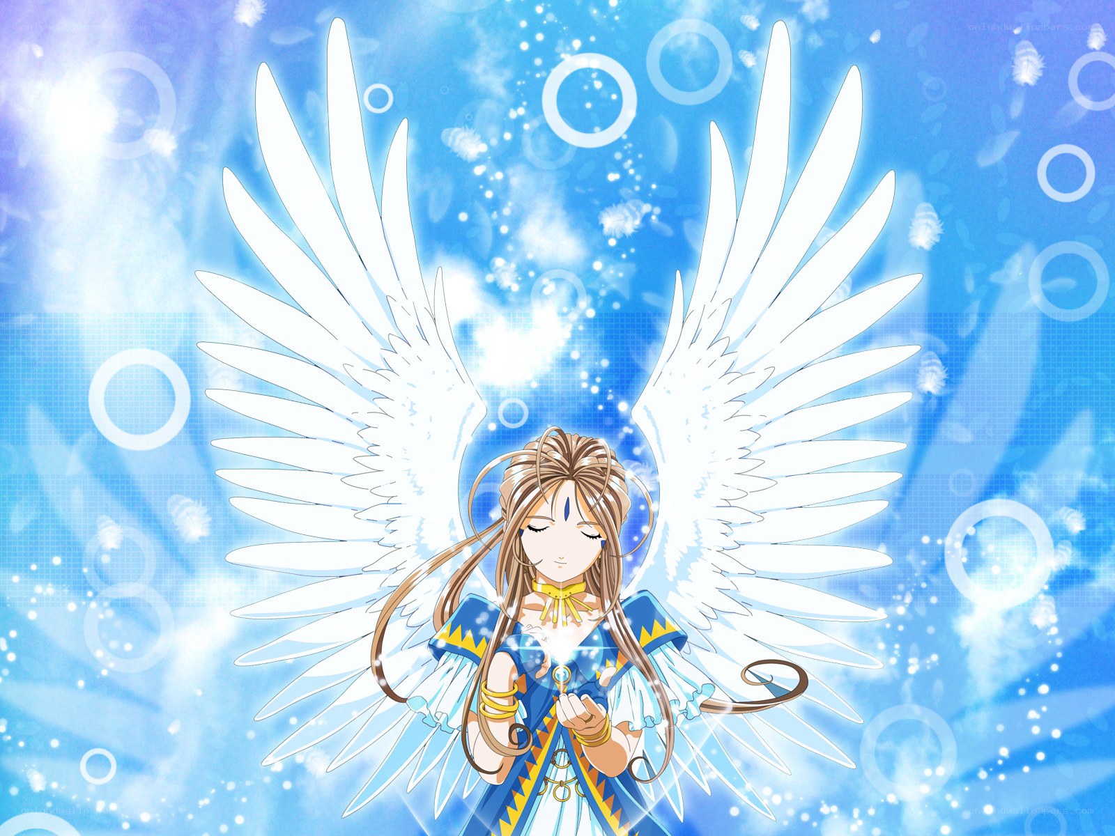 angelic figure with white wings