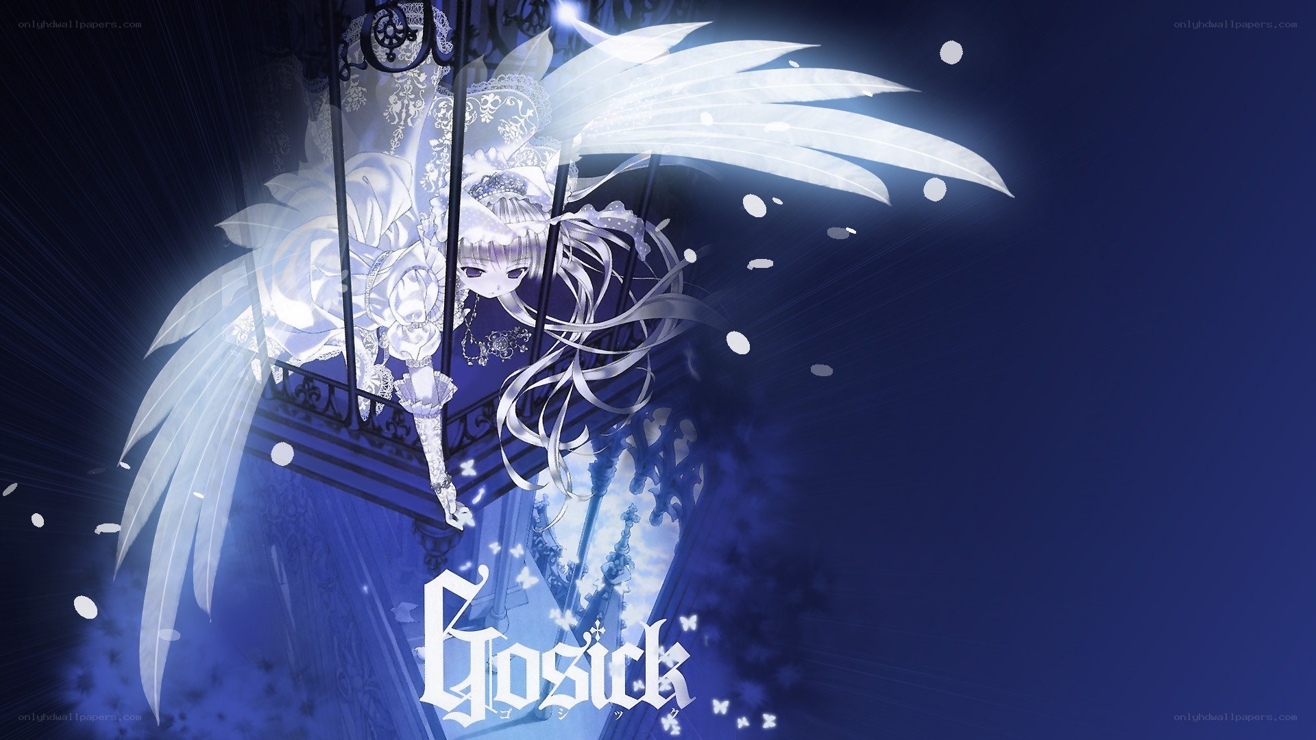 angelic figure with white wings