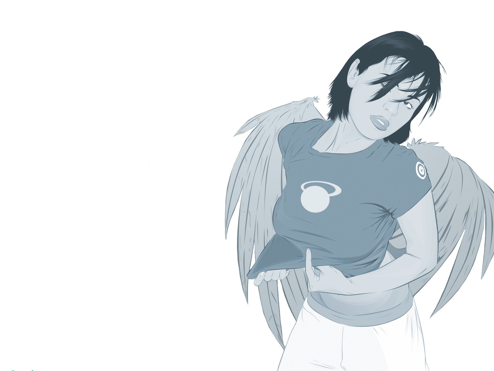 angelic figure with wings