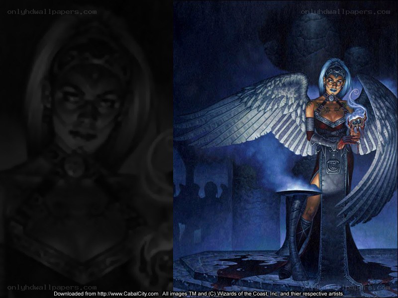 angelic figure with wings