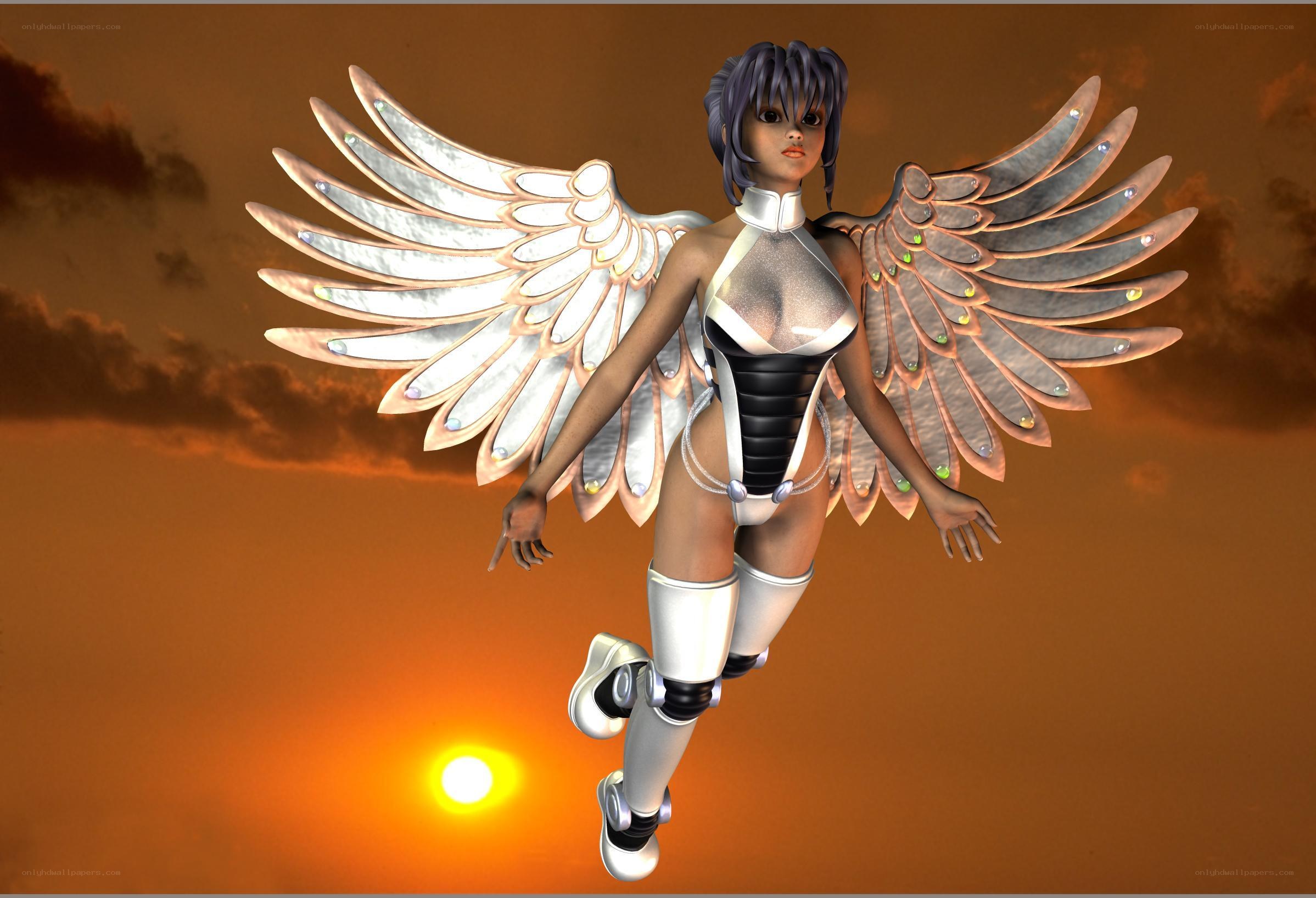 angelic figure with wings