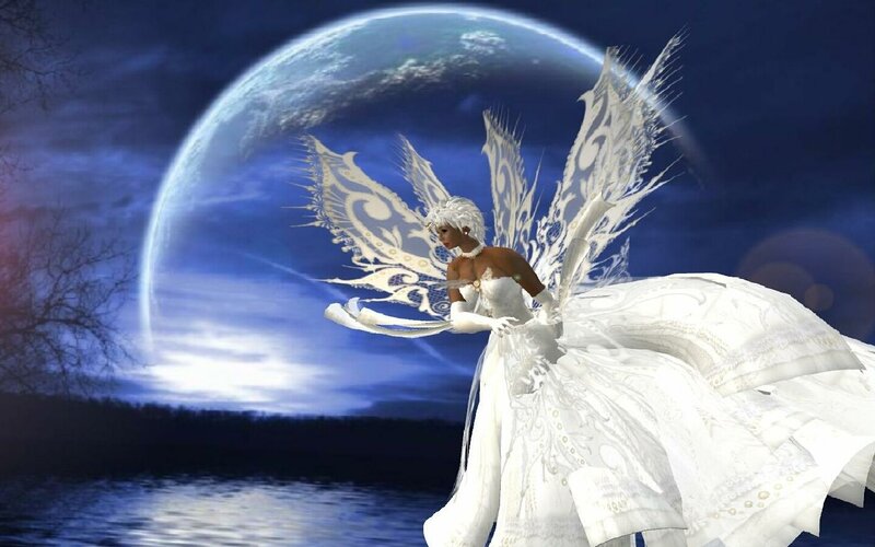 angelic figure with wings