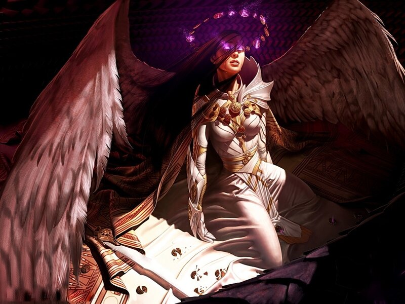 angelic figure with wings
