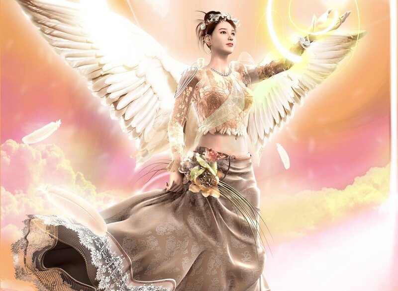 angelic figure with wings