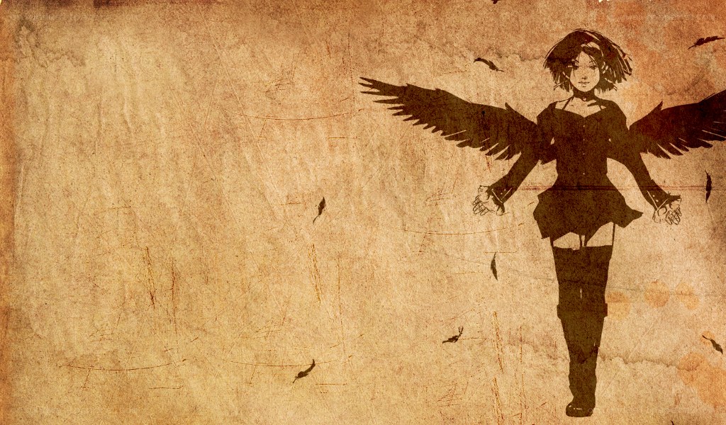 angelic figure with wings