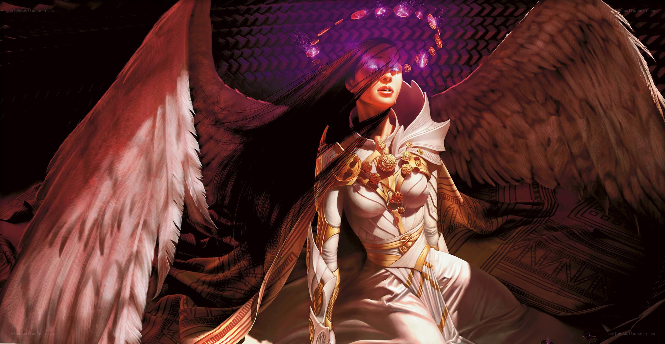 angelic figure with wings