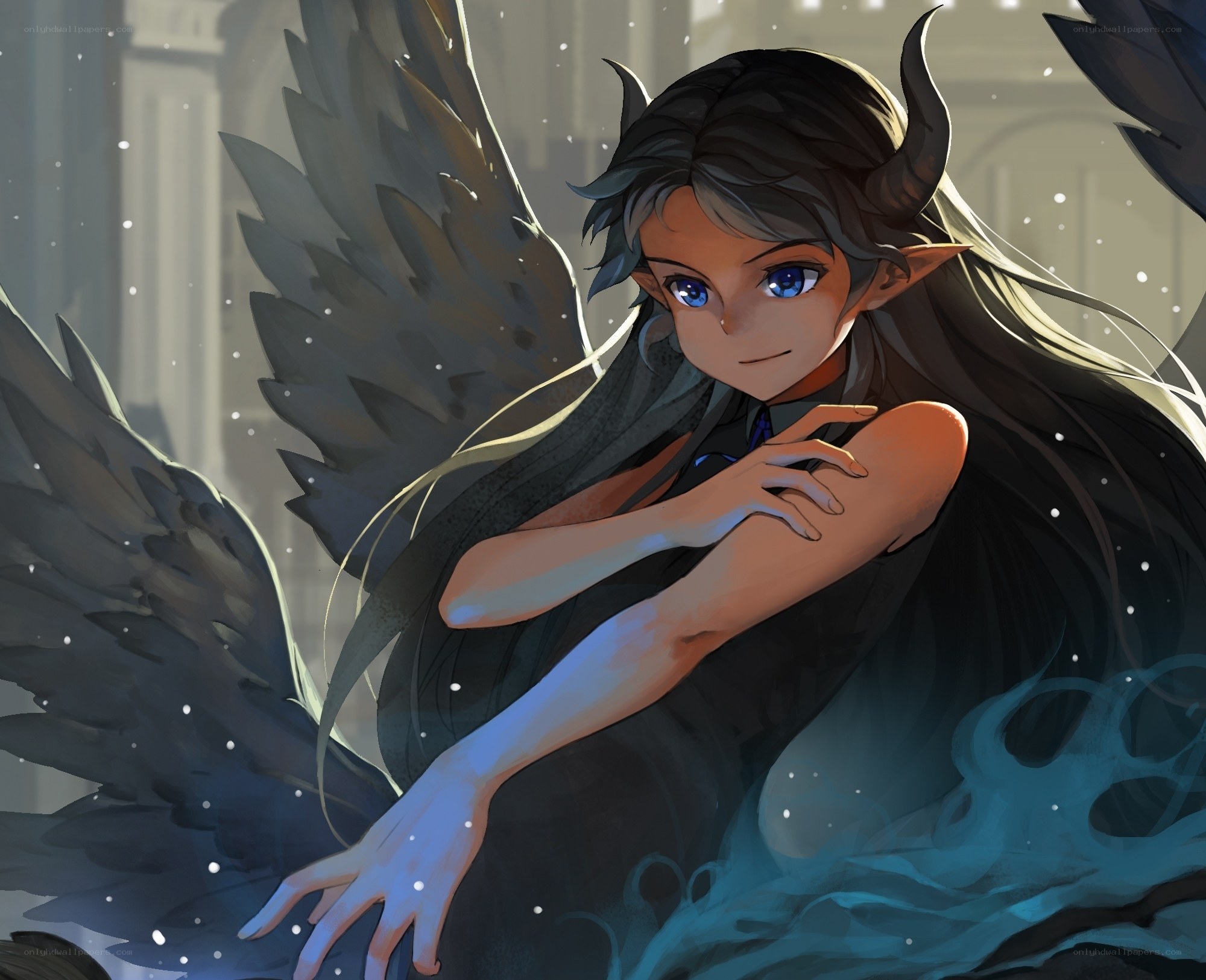 angelic figure with wings