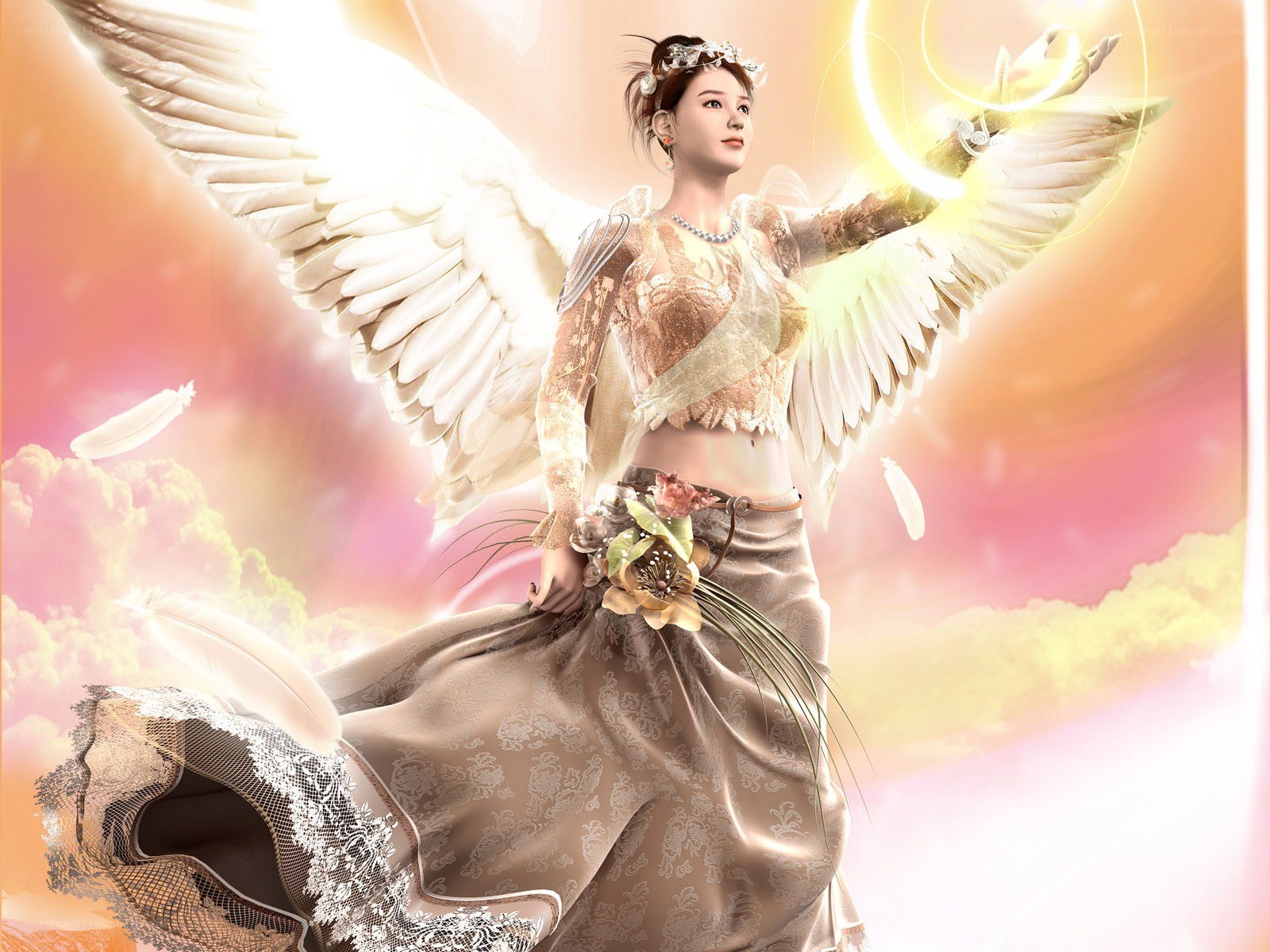 angelic figure with wings