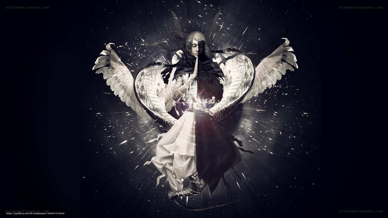 angelic figure with wings