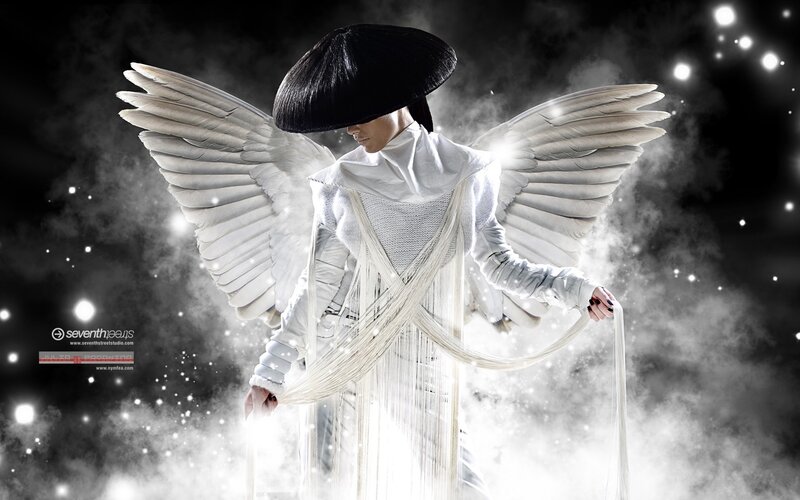 angelic figure with wings