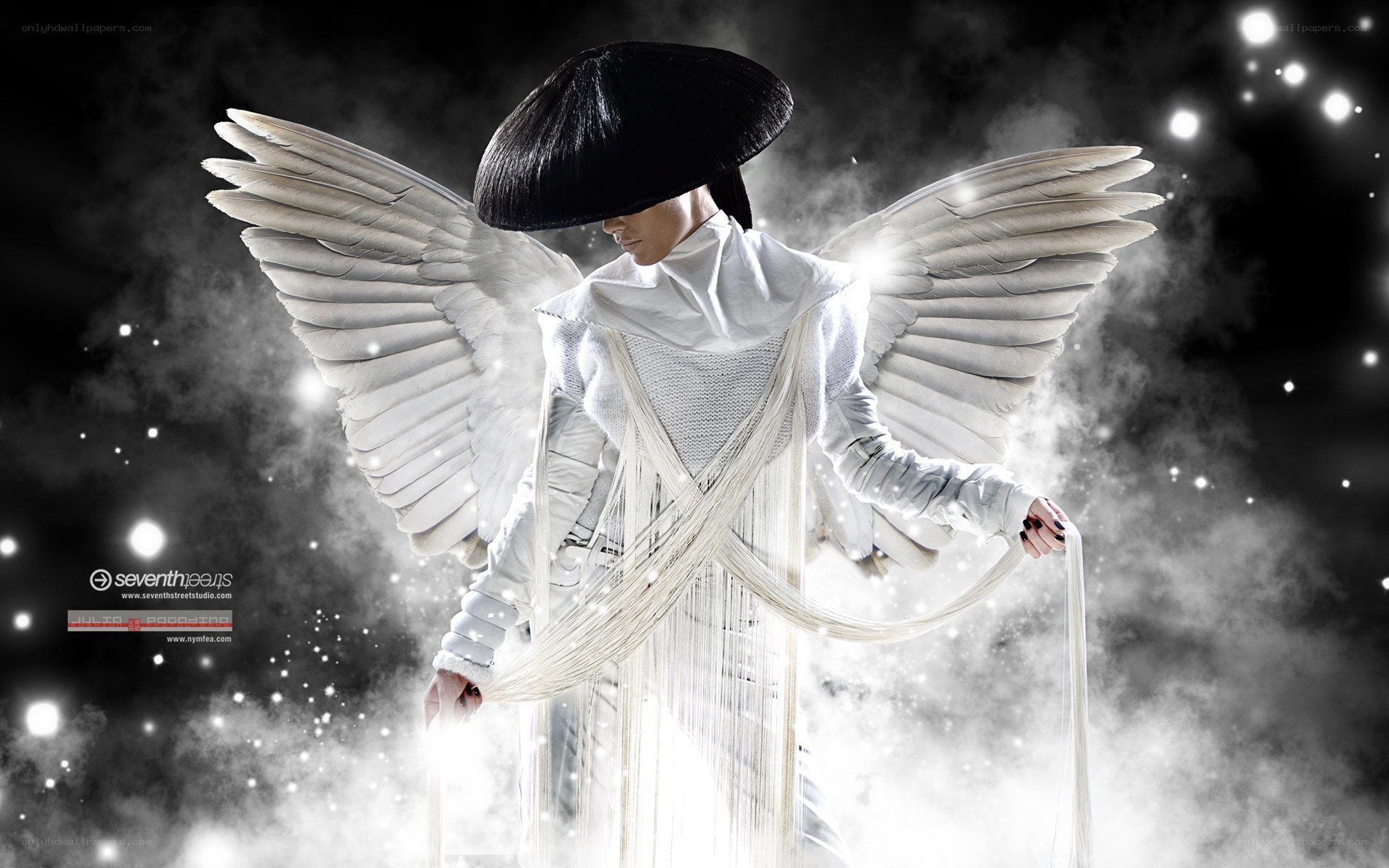 angelic figure with wings