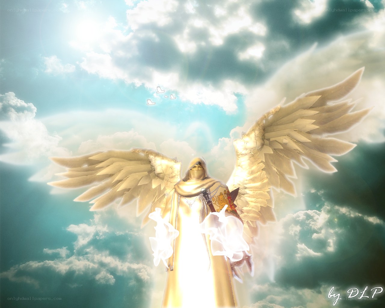 angelic figure with wings