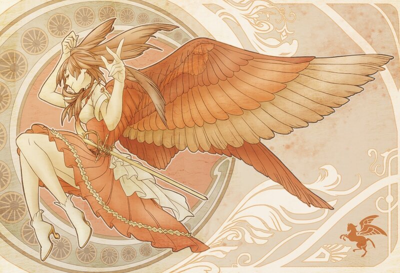 angelic figure with wings