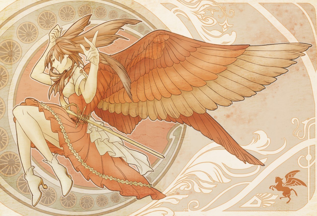 angelic figure with wings