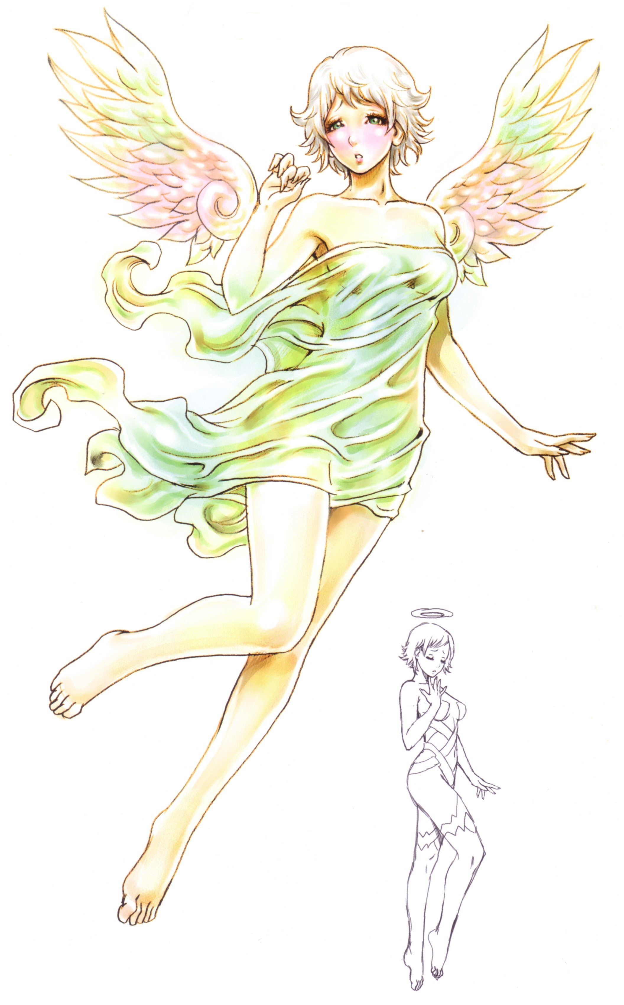angelic figure with wings