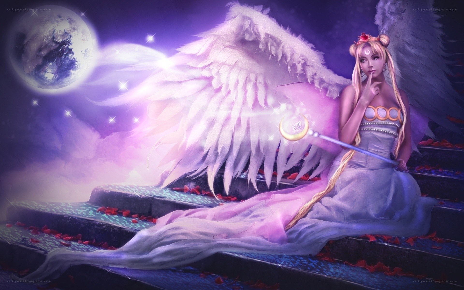angelic figure with wings