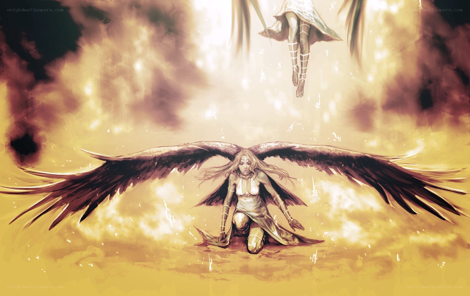 angelic figure with wings